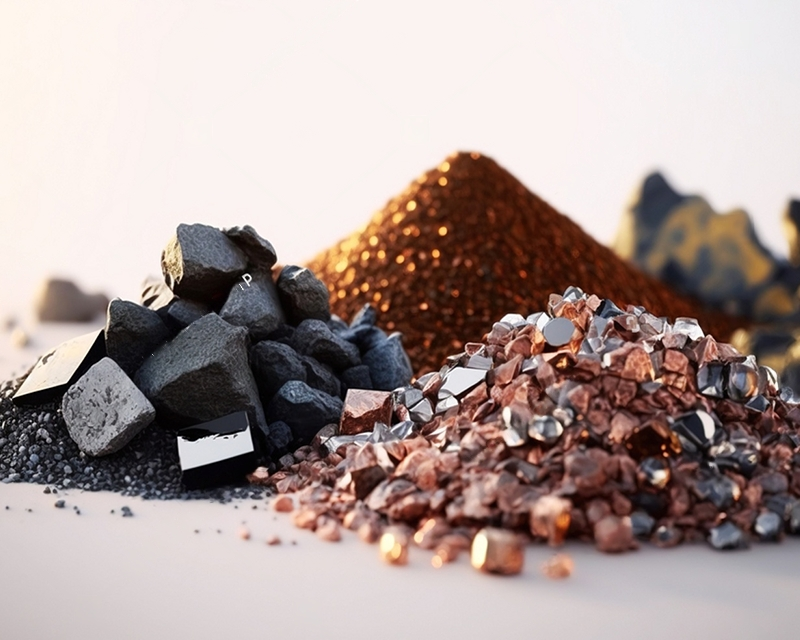Various raw and refined metal ores ready for trading by IRH